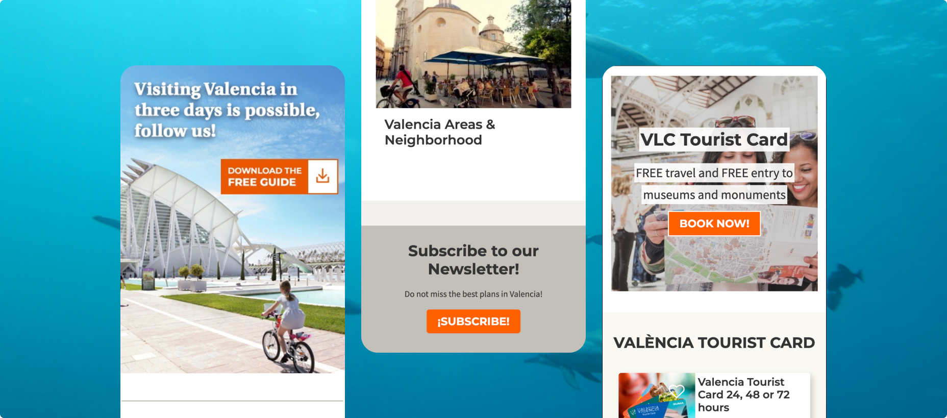Three Visit Valencia mobile page views
