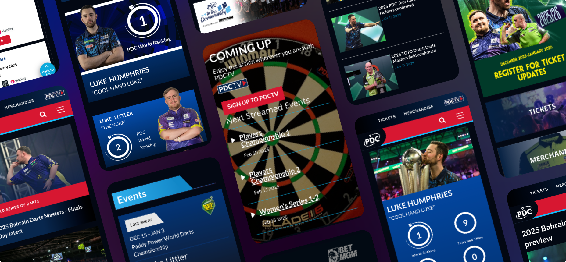 Grid of PDC mobile view