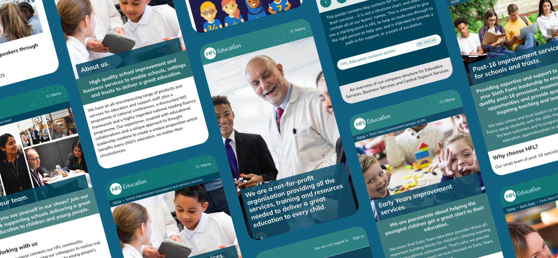 Grid of Herts for Learning mobile view
