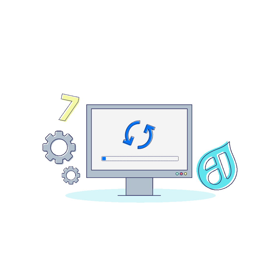 Graphic for Drupal 7 Upgrade to Drupal 10