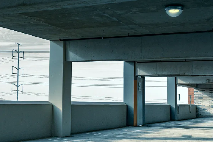 Image of a newly built concrete construction