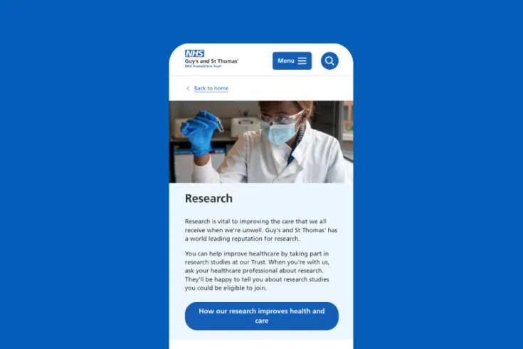 GSTT mobile page view