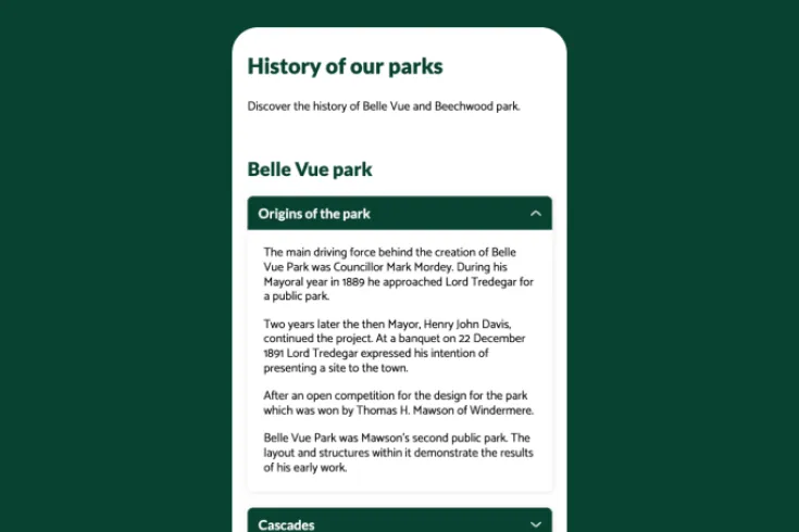 NCC mobile page view