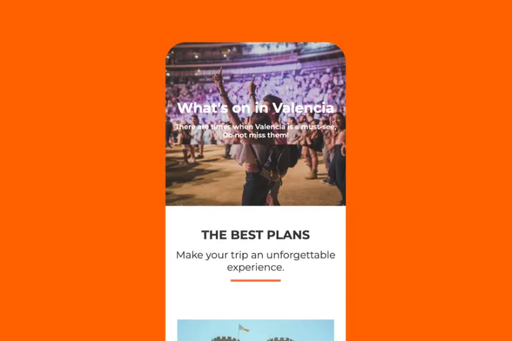 Visit Valencia mobile view