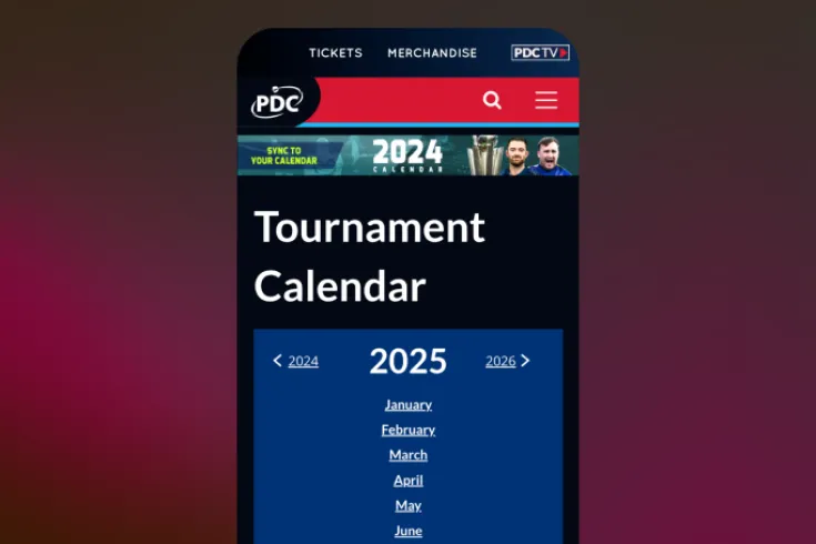 PDC mobile view
