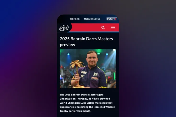 PDC mobile view