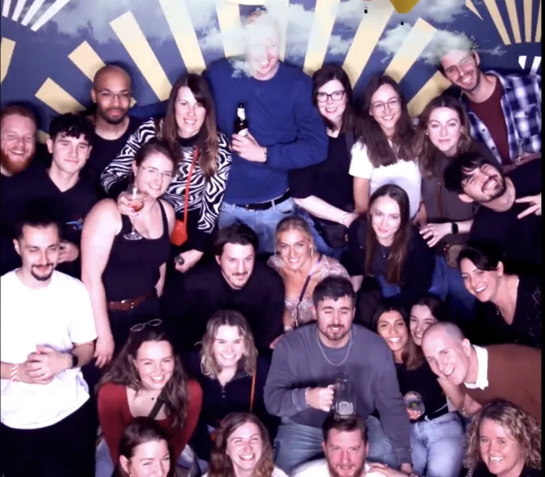 Our Uk team at an indoor event