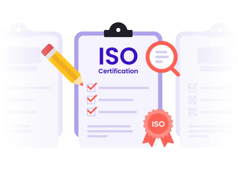 Illustration of an ISO certification