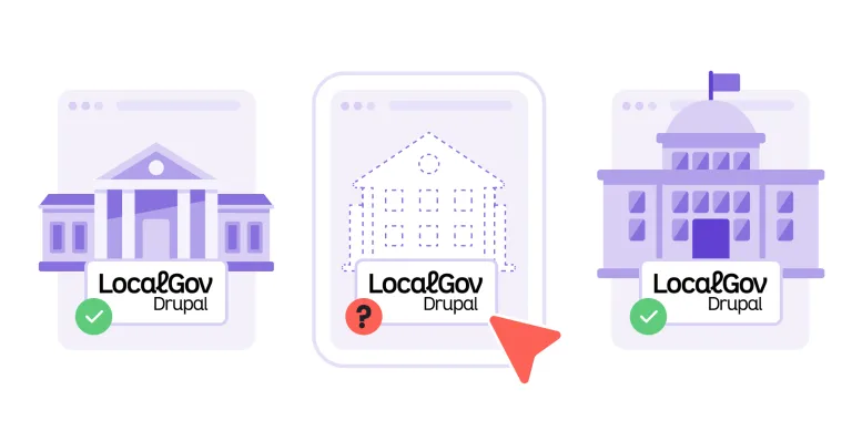 Illustrations of various government buildings