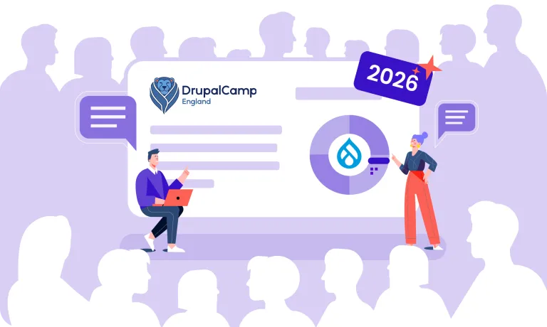 Illustration of characters as a conference