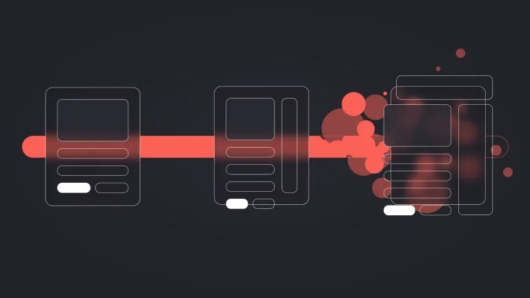 Illustration of digital interfaces becoming cluttered with overlapping elements, representing feature bloat.