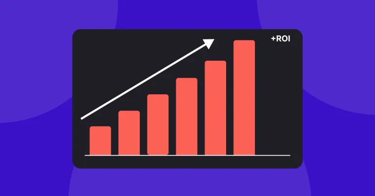 Bar chart showing increasing return on investment.