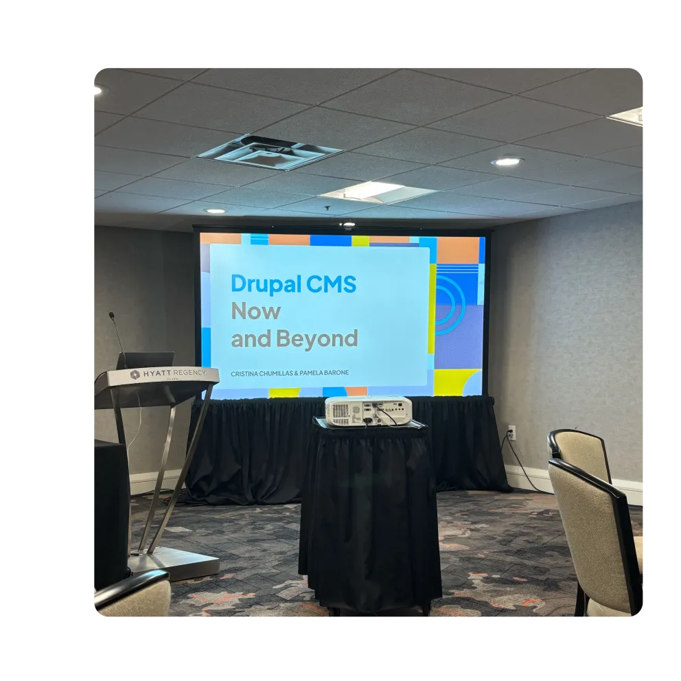 Drupal CMS presentation screen