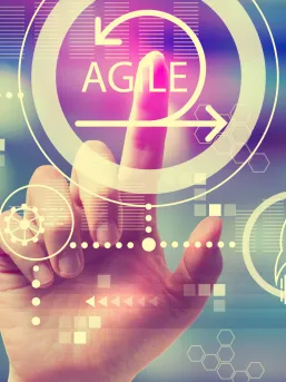 Agile diagram and hand