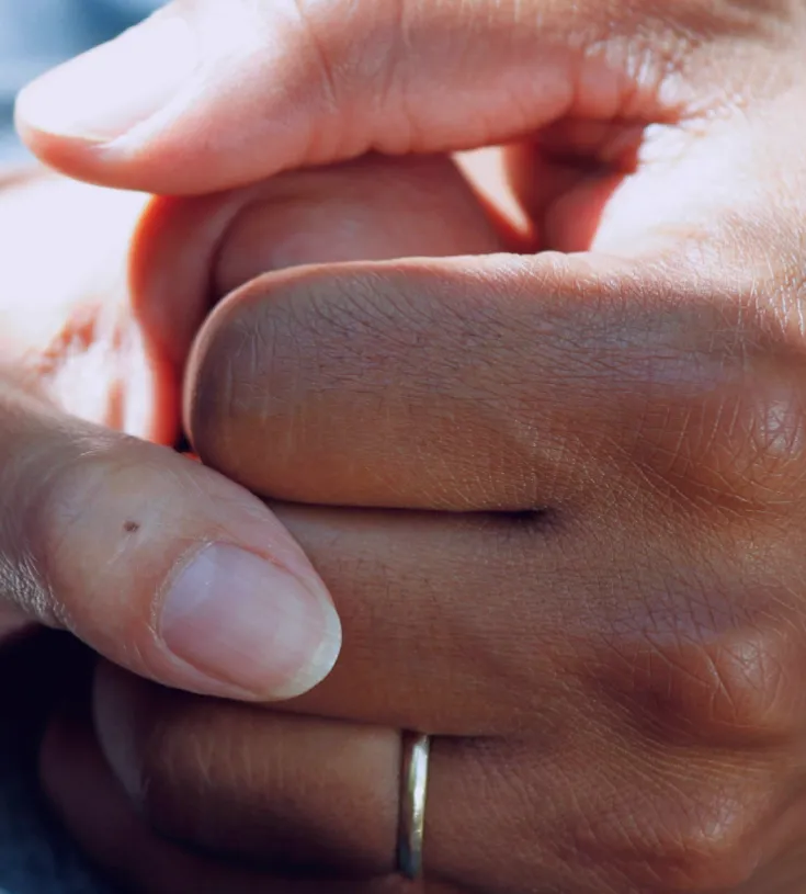 Hands together