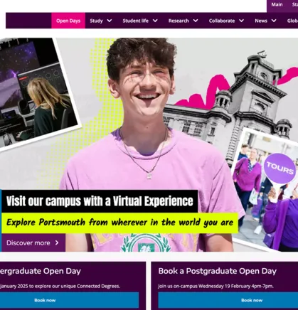 UoP desktop screen view