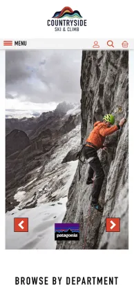 Mobile screen view of Countryside site