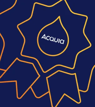 Acquia rosette illustration