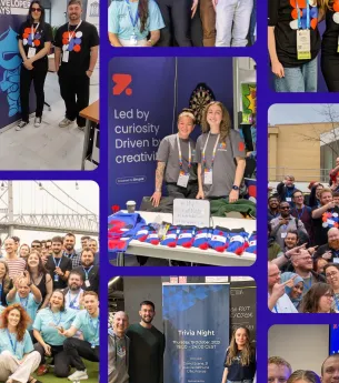 Collage of our team at various Drupal events