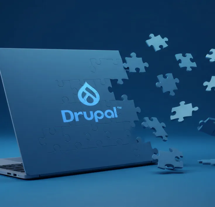 Drupal laptop jigsaw
