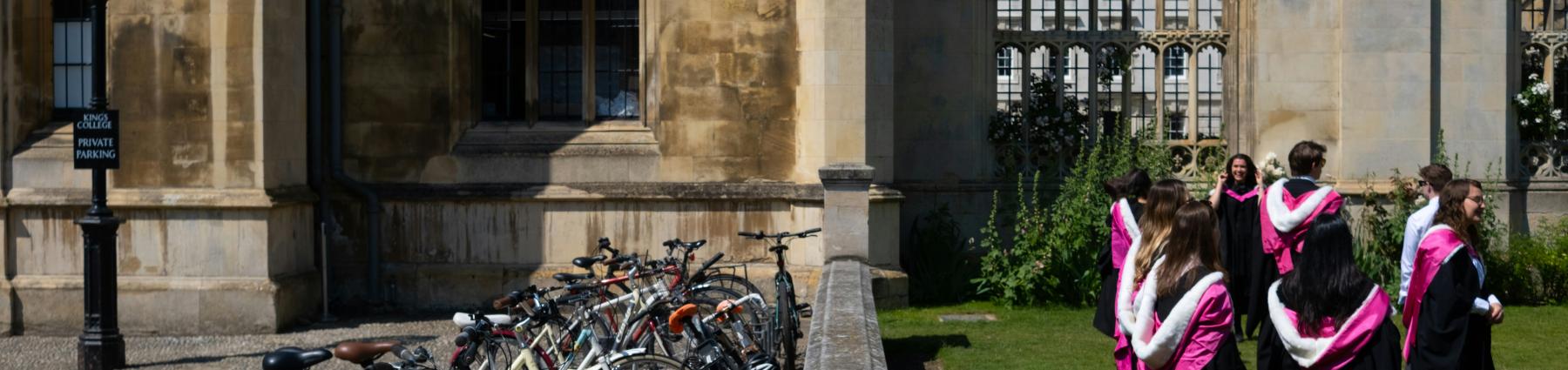 Picture of students graduating outside at Cambridge