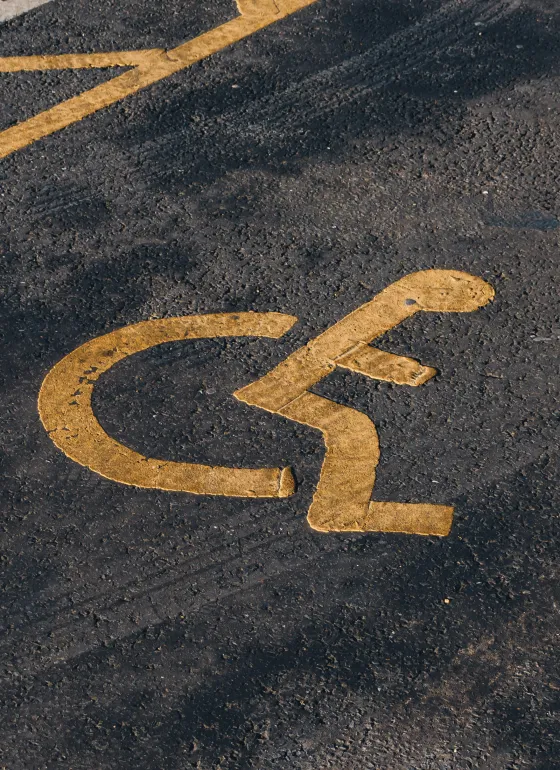 Disabled parking spot