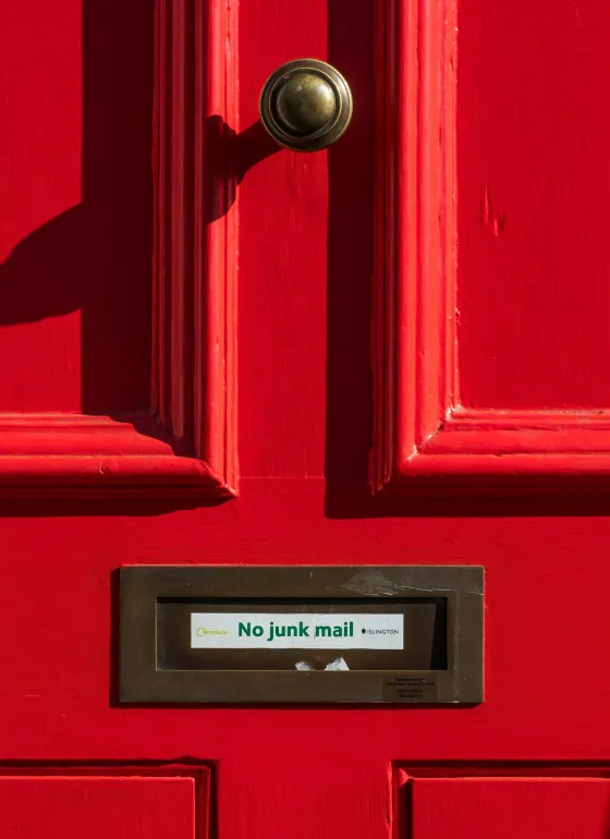 No junk mail