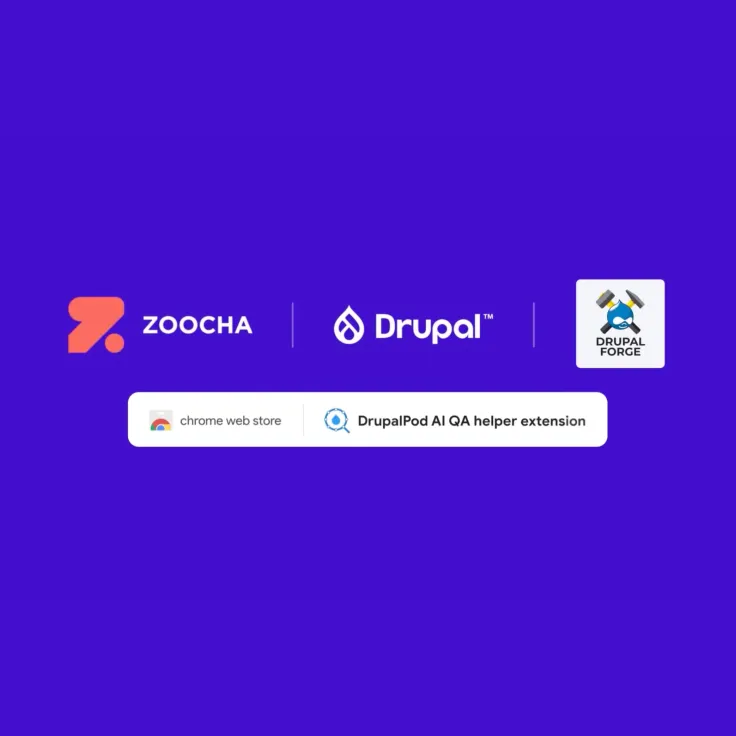 Zoocha, Drupal, & Drupal Forge Logos